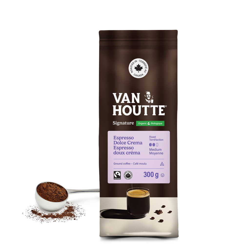 Van Houtte Espresso Dolce Crema Organic Fairtrade Medium Roast Espresso Ground J2